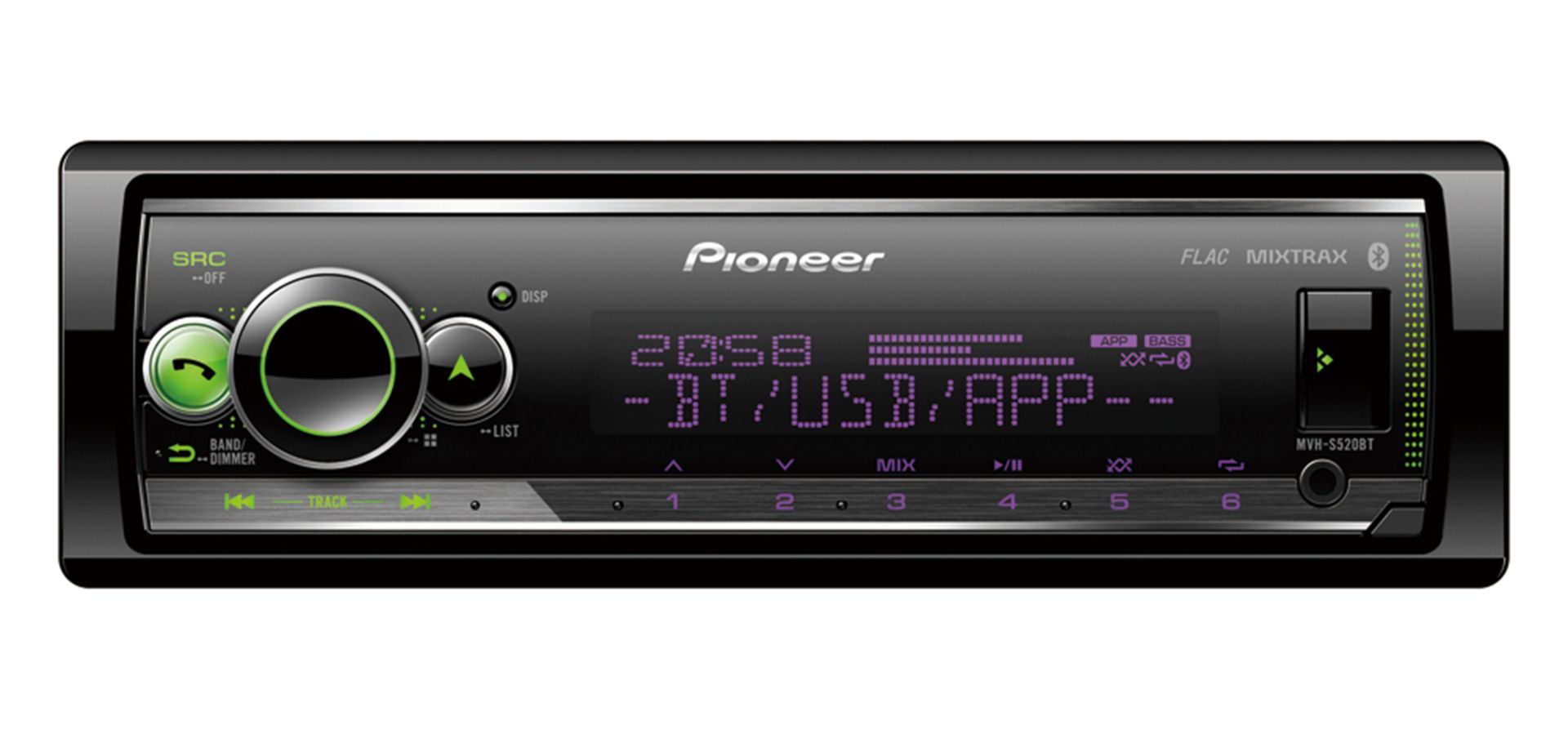 MVH-S520BT  Receiver 1DIN USB/BT/smart sync