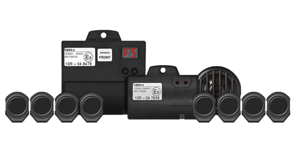 Front & Parking sensors Kit incl 8 flat capsules mit buzzer