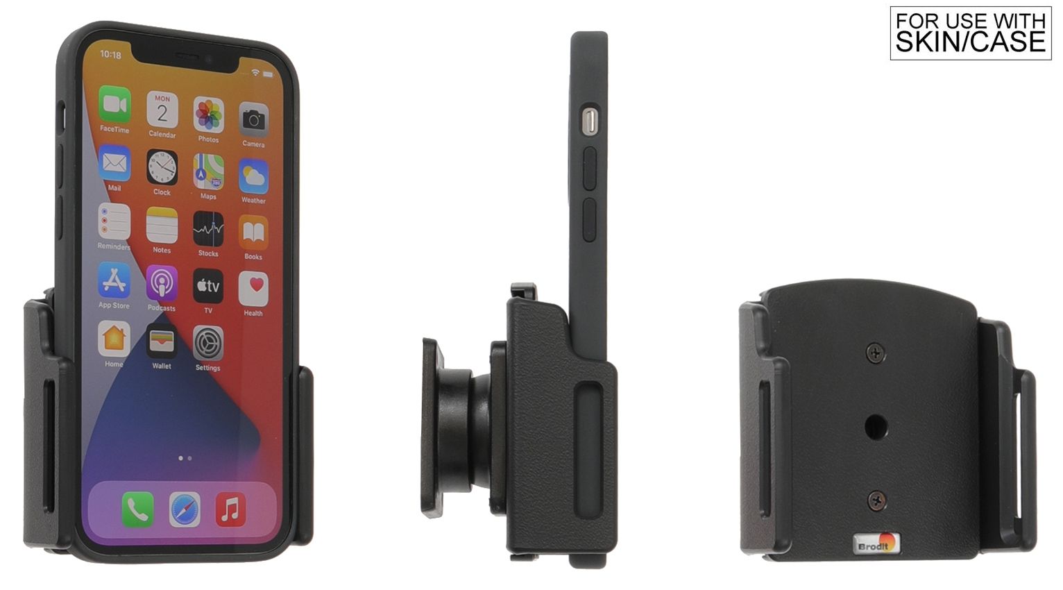 Brodit adjustable holder Apple iPhone 12/18Pro 75-89/8-12mm