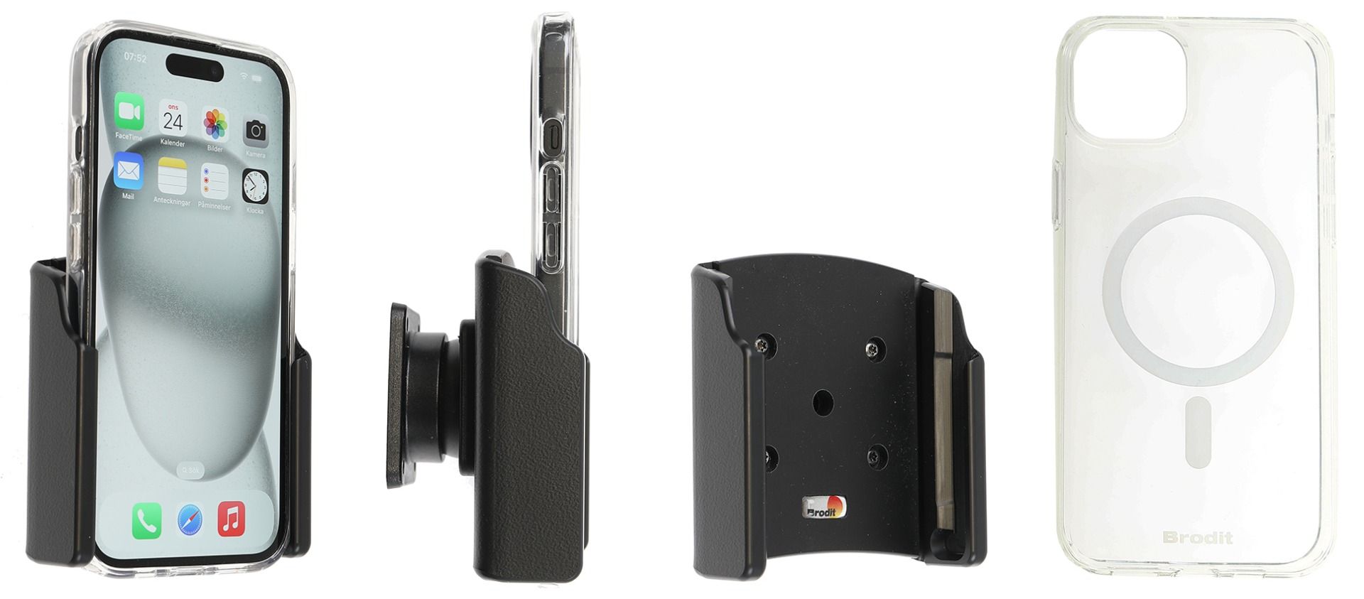Brodit holder Apple iPhone 15 with Magnetic case